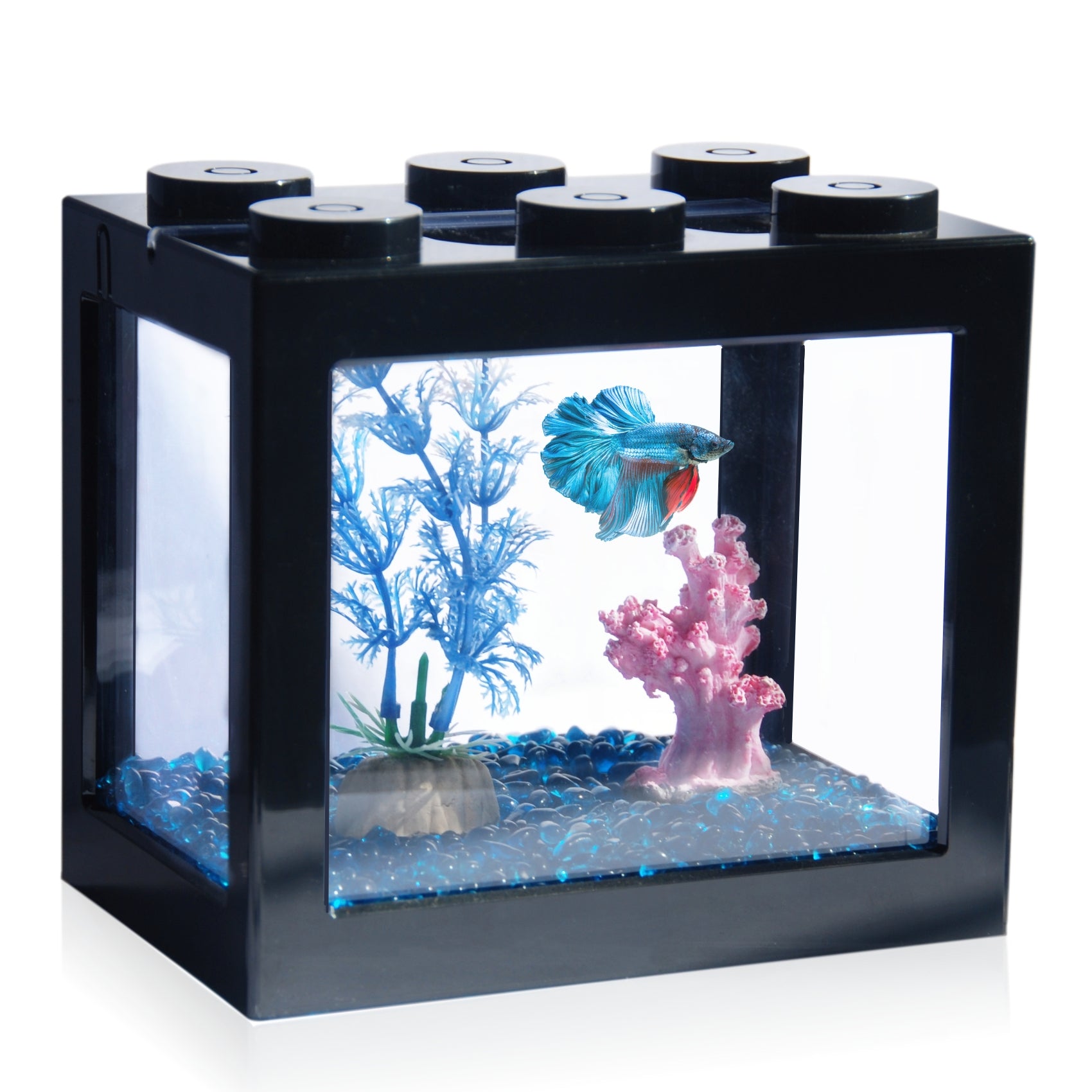 Small Betta Fish Tank, Stackable Mini Fish Tank Aquarium Tank Kit, 3/5 – Tsxurepaw